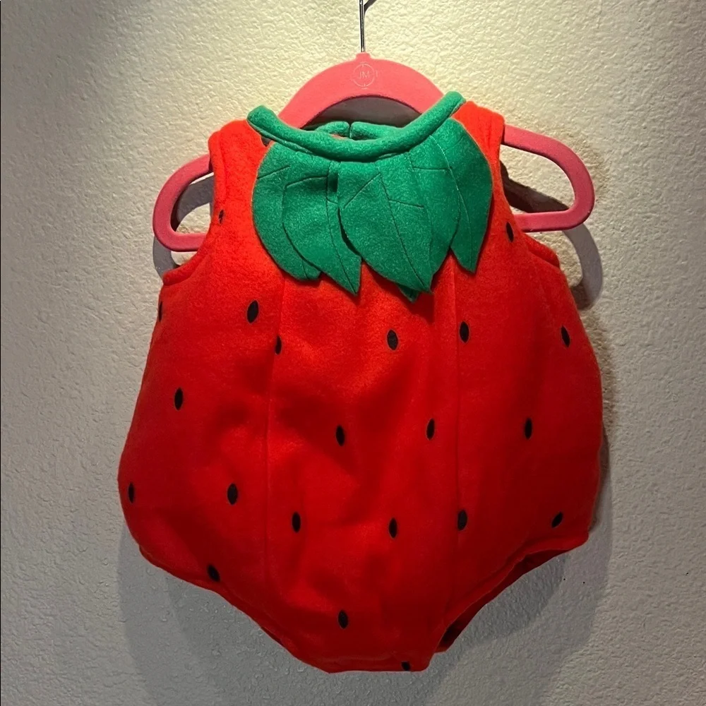 Strawberry Puffy Baby Costume Halloween Size 0-6 Months